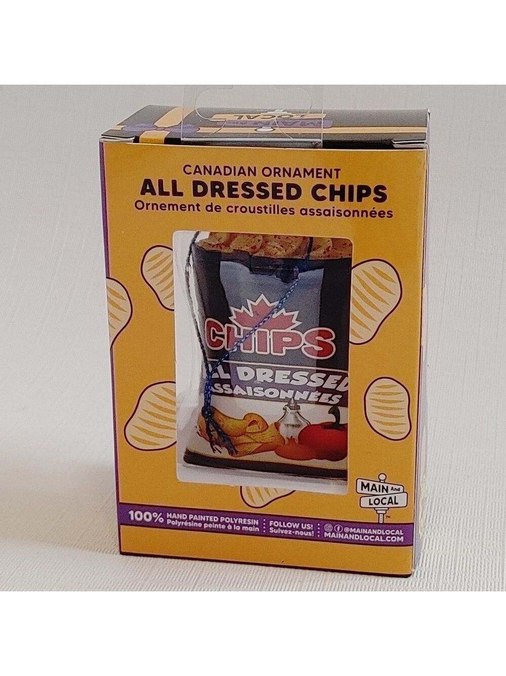 Main and Local All Dressed Chip Bag Ornament Christmas Tree BNIP